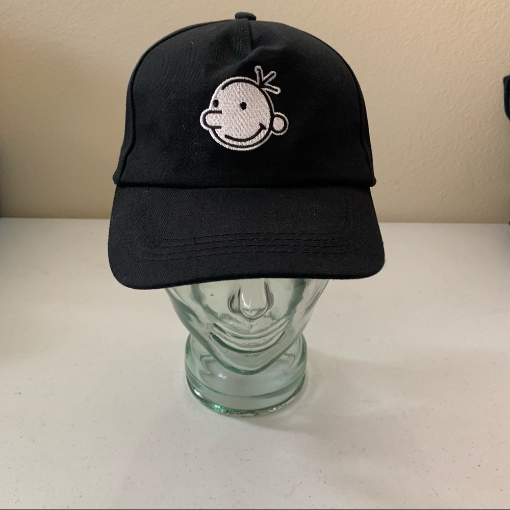 Black “wimpy kid” hat